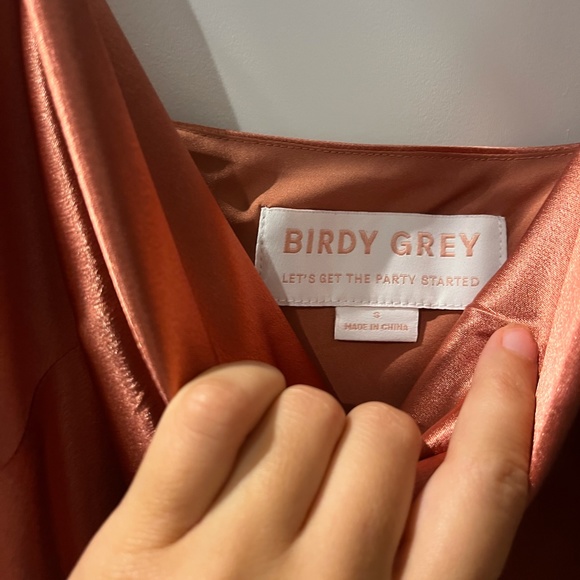 Long Satin Terracotta BridesMaid Dress - Picture 4 of 5